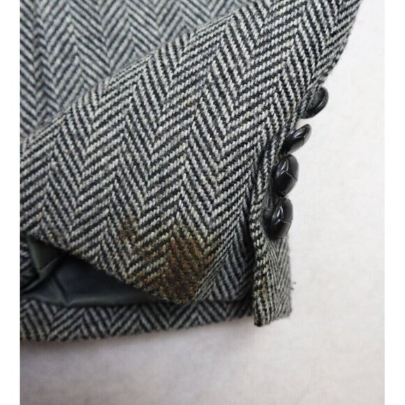 OAKTON - VINTAGE MEN'S GRAY HERRINGBONE BLAZER JACKET SPORT COAT - SIZE 42R - Picture 13 of 13